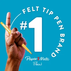 Paper Mate® Flair® Porous-Point Pens, Medium Point, 0.7 mm, Red Ink, Pack Of 4 Pens
