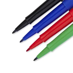 Paper Mate® Flair® Porous-Point Pens, Medium Point, 0.7 mm, Assorted Ink Colors, Pack Of 4 Pens