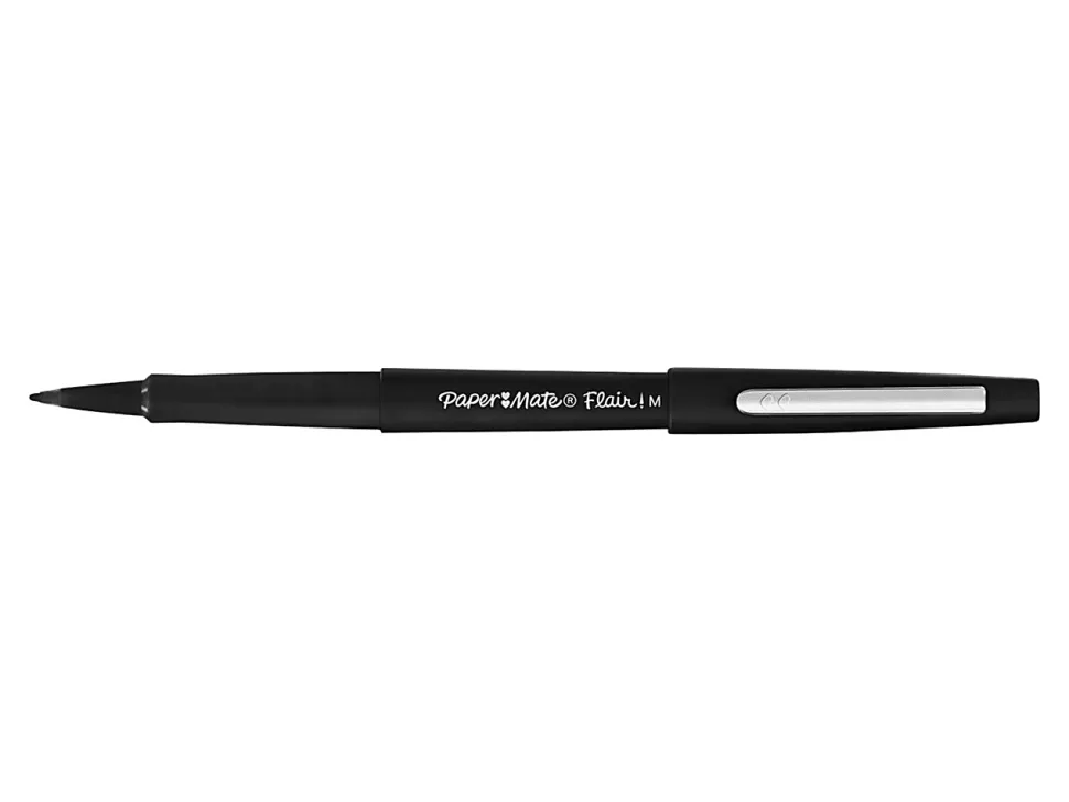 Paper Mate® Flair® Porous-Point Pens, Medium Point, 0.7 mm, Assorted Ink Colors, Pack Of 4 Pens