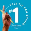 Paper Mate® Flair® Porous-Point Pens, Medium Point, 0.7 mm, Blue Barrel, Blue Ink, Pack Of 12