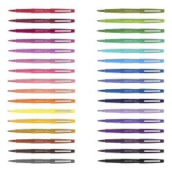 Paper Mate® Flair Porous-Point Stick Pens, Medium Point, 0.7 mm, Red Barrel, Red Ink, Pack Of 36