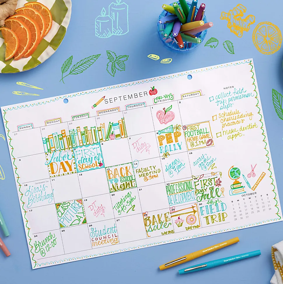 Paper Mate Flair Scented Felt-Tip Pens, Pack Of 6 Pens, Medium Tips, 0.7 mm, Assorted Nature Escape Scents And Colors