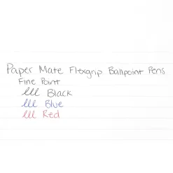 Paper Mate® FlexGrip® Elite™ Retractable Ballpoint Pens, Fine Point, 0.8 mm, Black Barrel, Black Ink, Pack Of 12 Pens