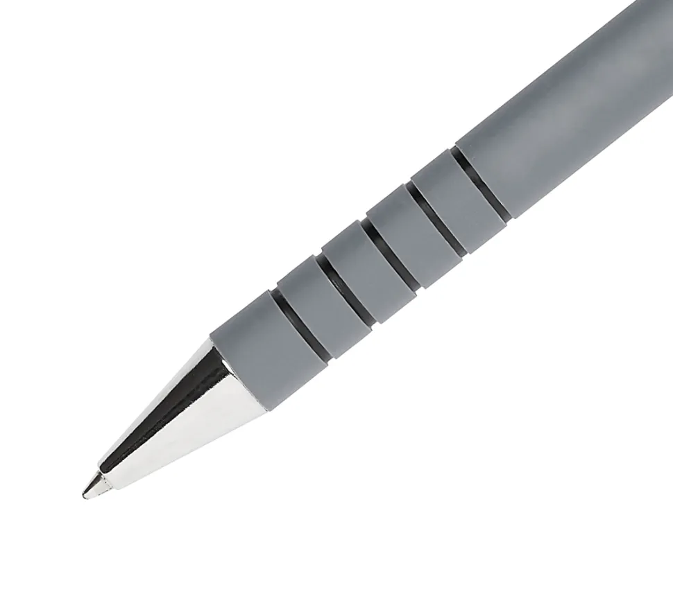 Paper Mate® FlexGrip Ultra™ Retractable Pens, Fine Point, 0.8 mm, Black Barrel, Black Ink, Pack Of 12