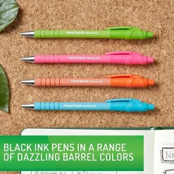 Paper Mate FlexGrip Ultra Retractable Ballpoint Pens, Medium Point, 1.0 mm, Assorted Barrel Colors, Black Ink, Pack Of 4 Pens