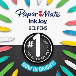Paper Mate Inkjoy Bright Gel Pens, 0.7mm, Medium Point, Assorted 3 Pack