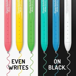 Paper Mate InkJoy Bright Pens, Gel Pens, Medium Point (0.7mm), Retractable, Assorted Brighter Colors, 10 Count