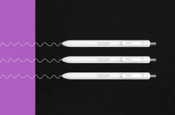 Paper Mate InkJoy Bright Retractable Gel Pens, Medium Point, 0.7 mm, White Barrels, White Ink, Pack Of 3 Pens