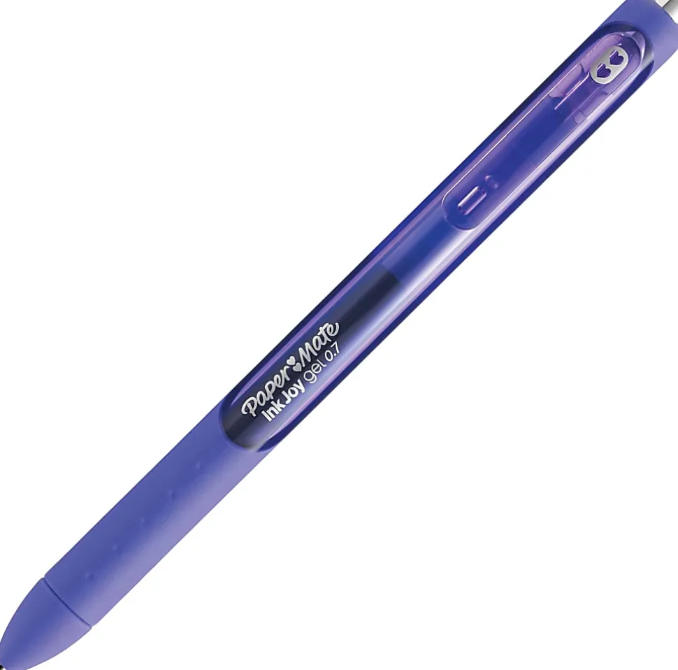 Paper Mate® InkJoy® Gel Pen, Medium Point, 0.7 mm, Purple Barrel, Purple Ink