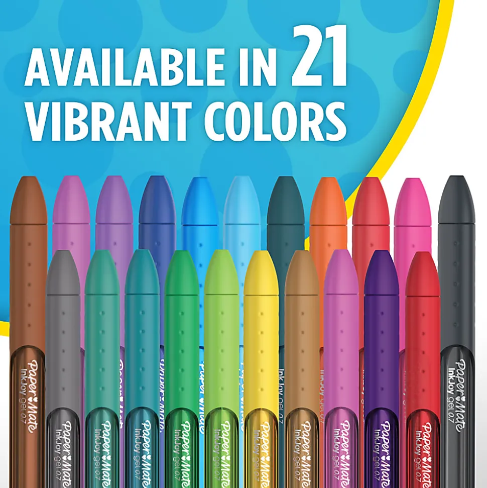 Paper Mate® InkJoy® Gel Pen, Medium Point, 0.7 mm, Teal Barrel, Teal Ink
