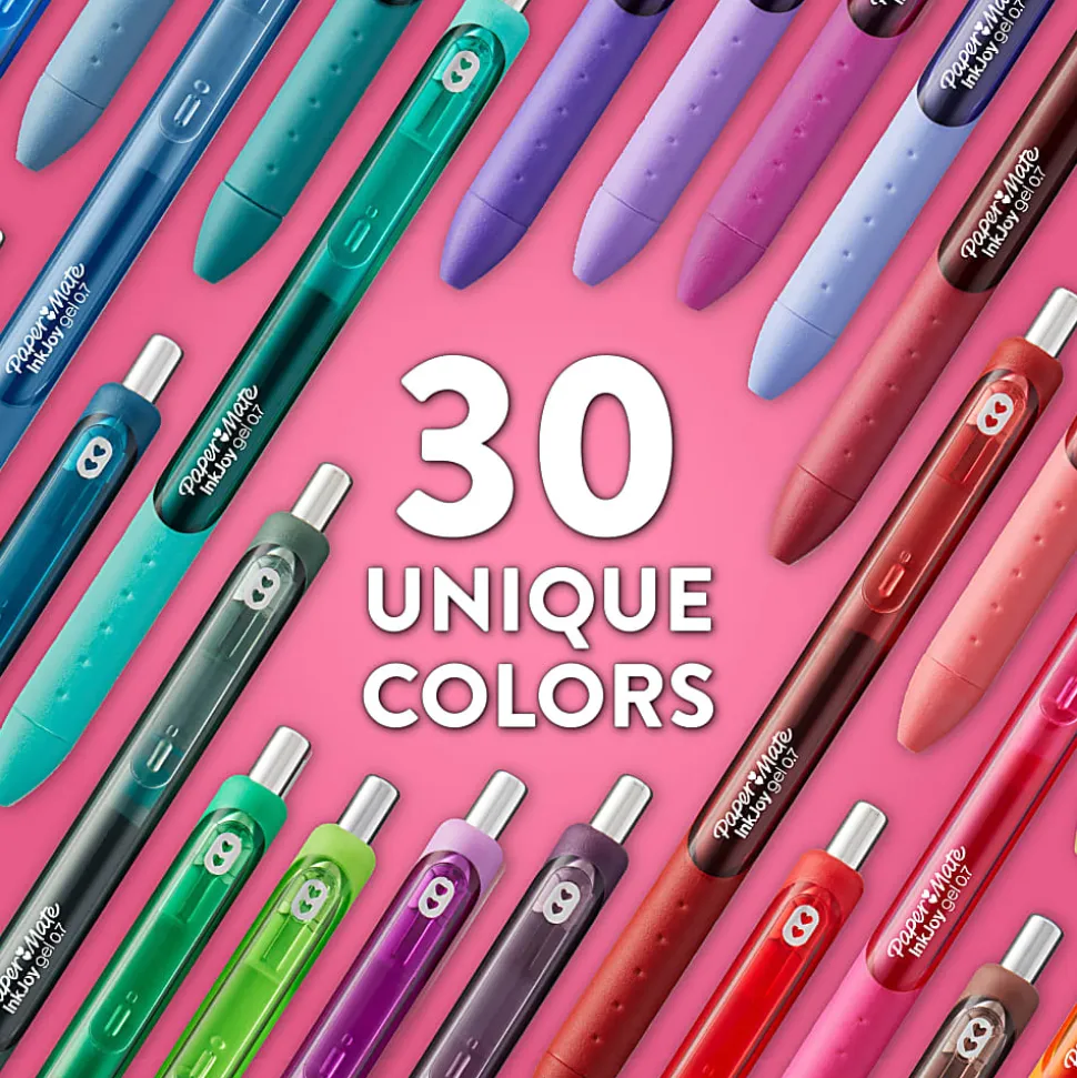 Paper Mate® InkJoy® Gel Pens, Medium Point, 0.7 mm, Assorted Barrels, Assorted Ink Colors, Pack Of 14