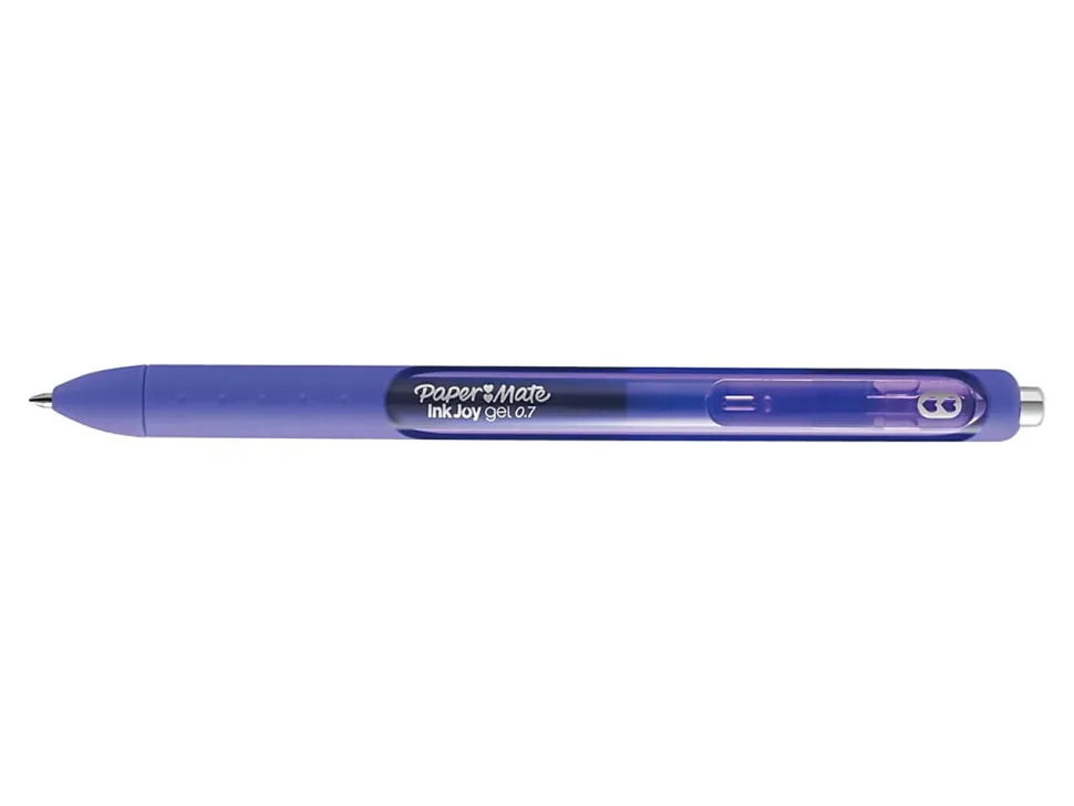 Paper Mate® InkJoy Gel Pens, Pack Of 12, Medium Point, 0.7 mm, Purple Barrel, Purple Ink