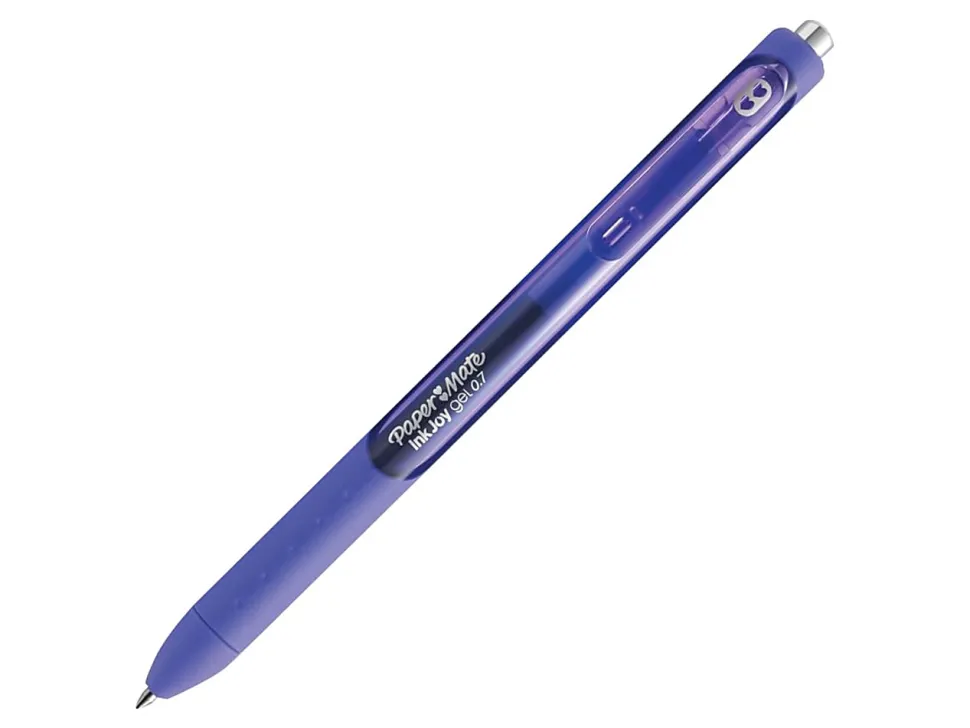 Paper Mate® InkJoy Gel Pens, Pack Of 12, Medium Point, 0.7 mm, Purple Barrel, Purple Ink