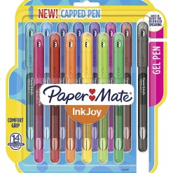 Paper Mate® Inkjoy Gel 600ST Stick Pens, Medium Point, 0.7 mm, Assorted Ink Colors, Pack Of 14