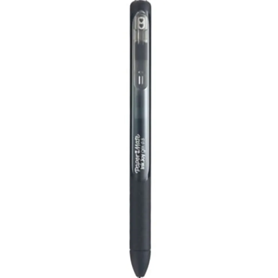 Paper Mate® InkJoy® Retractable Gel Pens, Fine Point, 0.5 mm, Black Barrel, Black Ink, Pack Of 10