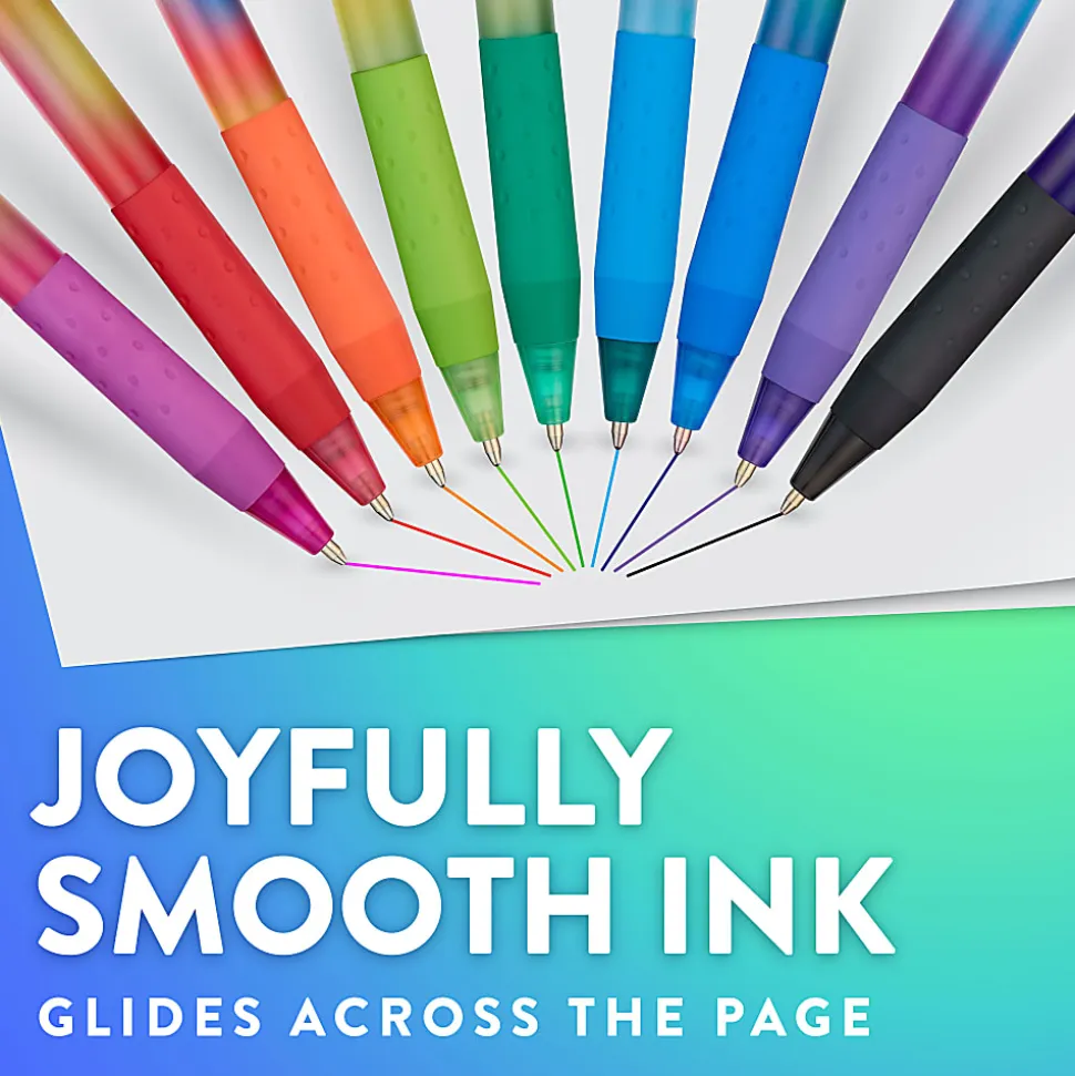 Paper Mate InkJoy 300RT Ballpoint Pens, Colorful Pens with Fashion Wraps, Retractable, Medium Point, Assorted Colors, 6 Count