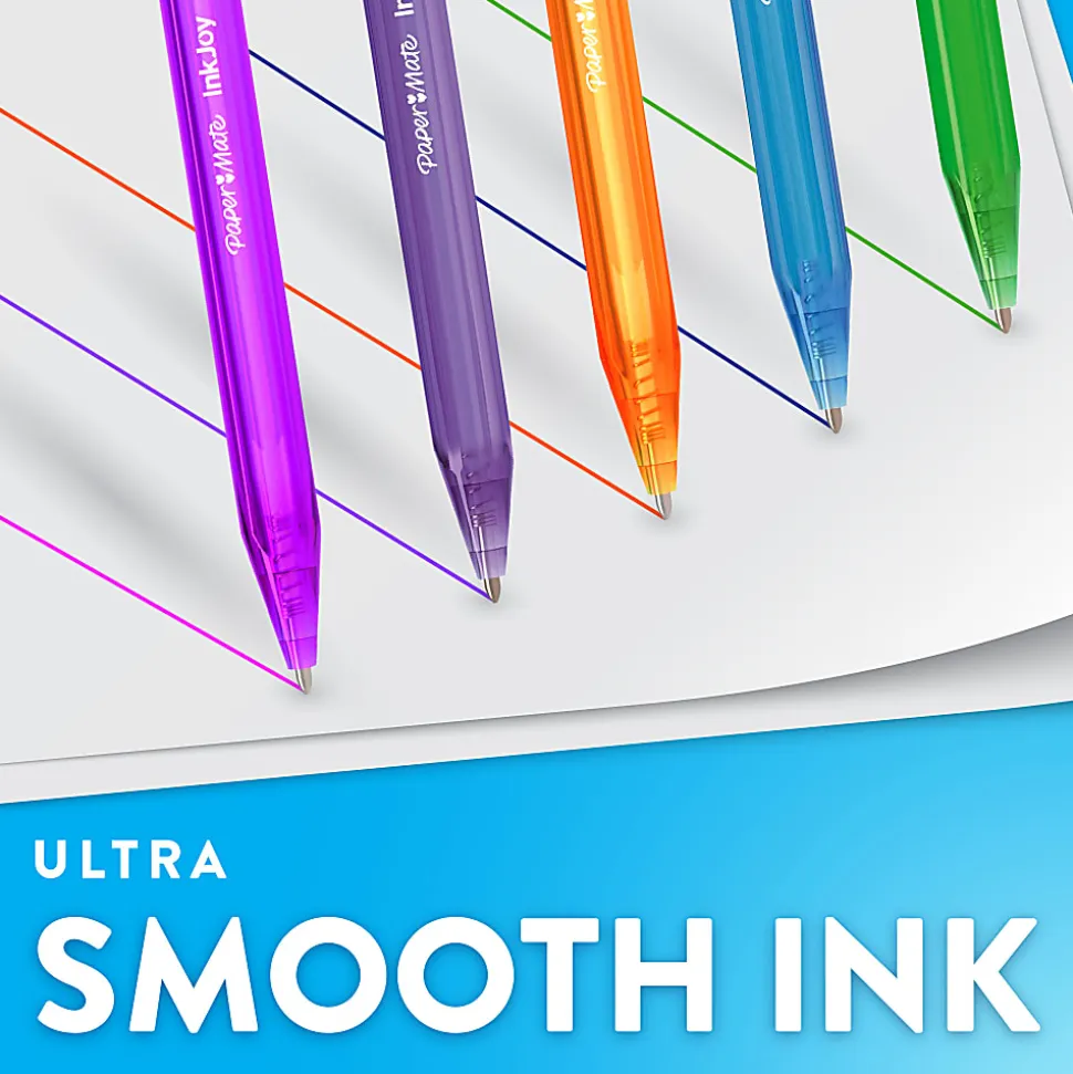 Paper Mate InkJoy 100RT Ballpoint Pens, Medium Point (1.0mm), Assorted Fashion Colors, 4 Count