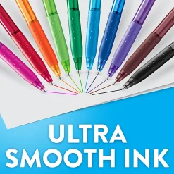 Paper Mate® InkJoy™ 300 RT Retractable Pens, Medium Point, 1.0 mm, Clear Barrels, Assorted Ink Colors, Pack Of 8