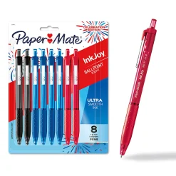 Paper Mate InkJoy 300RT Retractable Ballpoint Pens, Medium Point (1.0mm), 8 Count, USA 250th Anniversary Edition