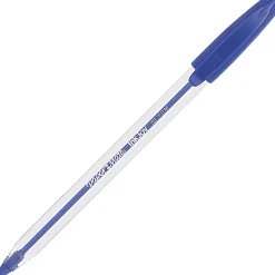 Paper MateĀ® InkJoyĀ® 50ST Ballpoint Pens, Medium Point, 1.0 mm , Translucent Barrel, Blue Ink, Pack Of 12 Pens