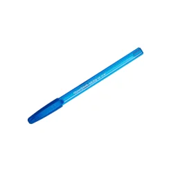 Paper Mate® InkJoy 100 Stick Pens, Medium Point, 1.0 mm, Translucent Blue Barrels, Blue Ink, Pack Of 12 Pens