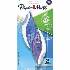 Paper Mate® Liquid Paper® DryLine® Clips, 1 Line x 335", Blue/Purple, Pack Of 2