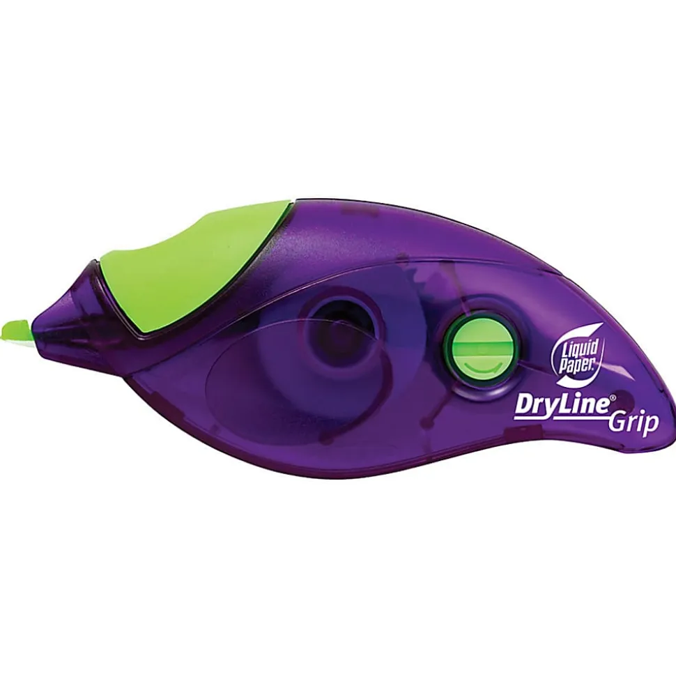 Paper Mate® Liquid Paper® DryLine® Clips, 1 Line x 335", Blue/Purple, Pack Of 2