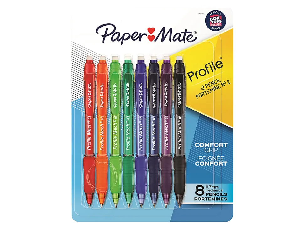 Paper Mate® Mechanical Pencils, Medium Point, 0.7 mm, Assorted Colors, Pack Of 8 Pencils
