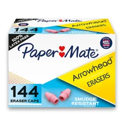 Paper Mate® Pencil Cap Erasers, Pink, Pack Of 144
