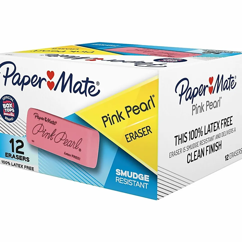 Paper Mate® Pink Pearl® Erasers, Large, Box Of 12