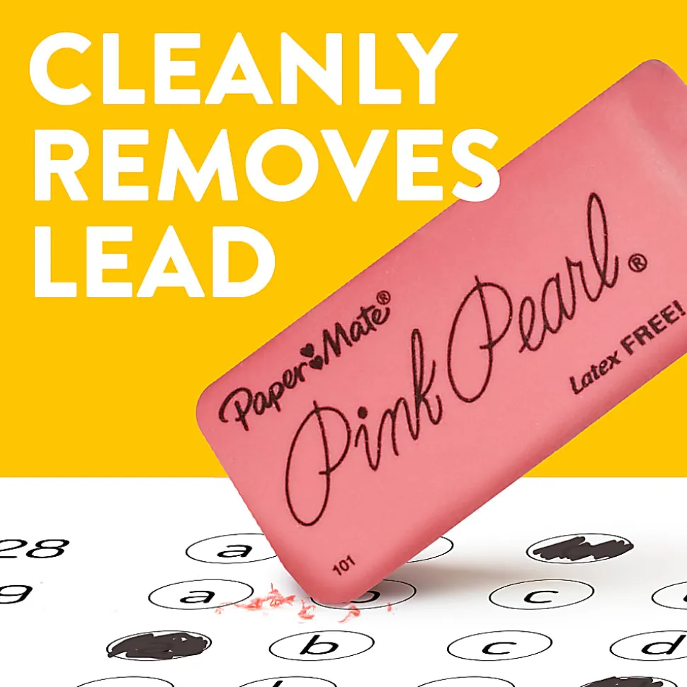 Paper Mate® Pink Pearl® Erasers, Large, Box Of 12