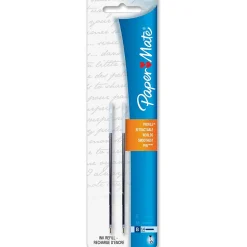 Paper Mate® Profile Retractable Ballpoint Pen Refills, Black, Pack Of 2 Refills