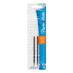 Paper Mate® Profile Retractable Ballpoint Pen Refills, Black, Pack Of 2 Refills