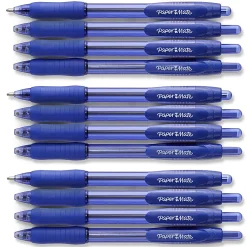 Paper Mate® Profile™ Retractable Ballpoint Pens, Bold Point, 1.4 mm, Translucent Barrel, Blue Ink, Pack Of 12