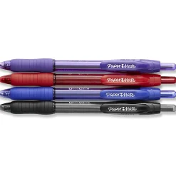 Paper Mate® Profile™ Retractable Ballpoint Pens, Bold Point, 1.4 mm, Translucent Barrel, Assorted Ink Colors, Pack Of 4