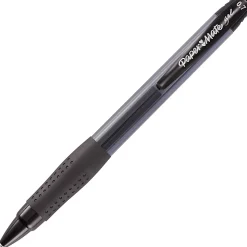 Paper Mate® Retractable Gel Pens, Medium Point, 0.7 mm, Black Barrel, Black Ink, Pack Of 12
