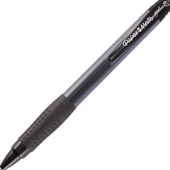 Paper Mate® Retractable Gel Pens, Medium Point, 0.7 mm, Black Barrel, Black Ink, Pack Of 12