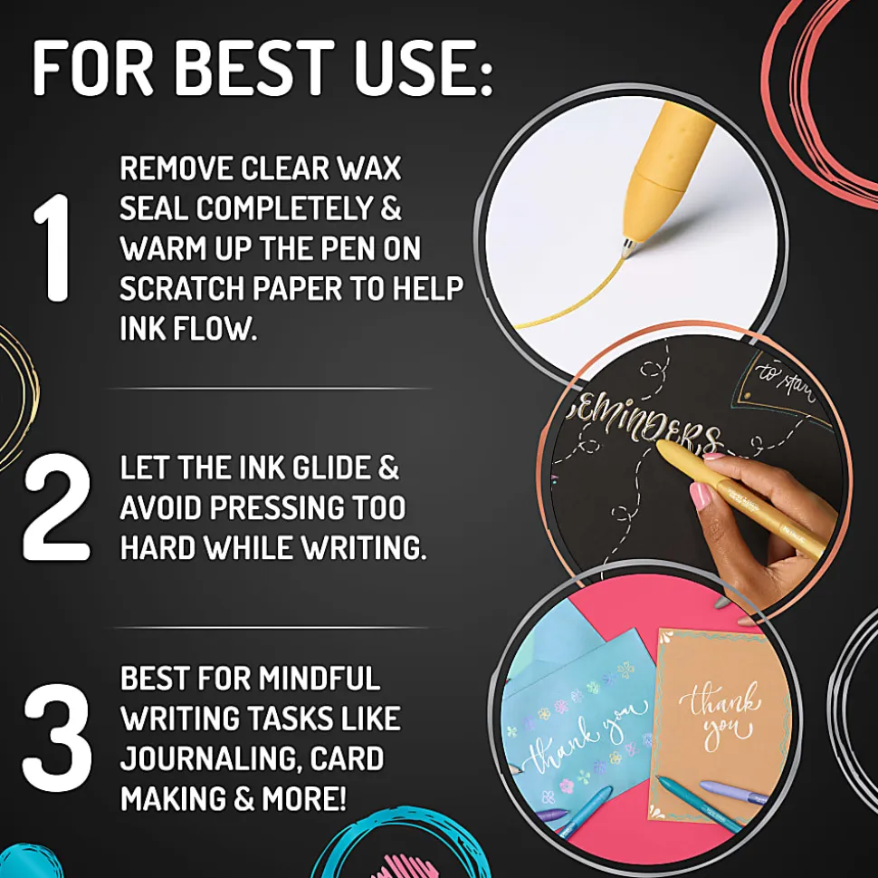 Paper Mate® 300RT Effortless Glide Ballpoint Pens, Medium Point, 1.0 mm, Transparent Barrels, Black Ink, 8 Count