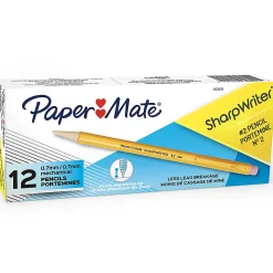 Paper Mate® Sharpwriter® Mechanical Pencils, 0.7mm, #2 Lead, Yellow Barrel, Pack Of 12