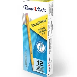 Paper Mate® Sharpwriter® Mechanical Pencils, 0.7mm, #2 Lead, Yellow Barrel, Pack Of 12