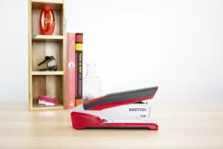 PaperPro InPower™ Premium Desktop Stapler With Antimicrobial Protection, 28-Sheet Capacity, Red