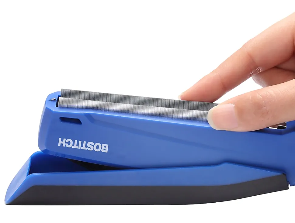 PaperPro InPower™ Spring-Powered Desktop Stapler, 20-Sheet Capacity, Blue