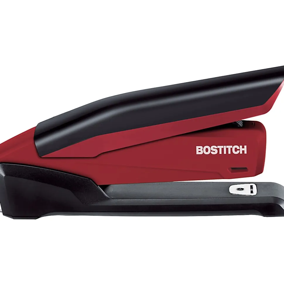 PaperPro InPower™ Spring-Powered Desktop Stapler With Antimicrobial Protection, 20-Sheet Capacity, Red