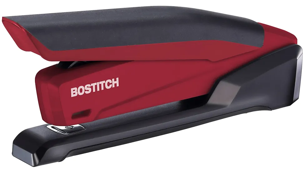 PaperPro InPower™ Spring-Powered Desktop Stapler With Antimicrobial Protection, 20-Sheet Capacity, Red