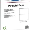 Paris Printworks Professional Inkjet Or Laser Perforated Paper, 2-Part, 5 Reams, Letter Size (8-1/2" x 11"), 500 Sheets Per Ream, 92 Brightness, 24 Lb