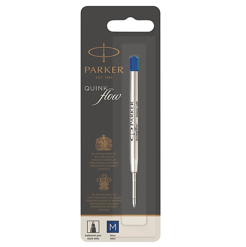 Parker® Ballpoint Pen Refill, Medium Point, 1.0 mm, Blue