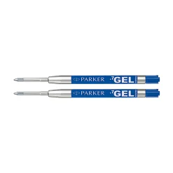 Parker® Gel-Ink Refills, Medium Point, 0.7 mm, Blue, Pack Of 2 Refills