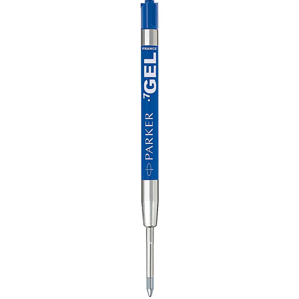 Parker® Gel-Ink Refills, Medium Point, 0.7 mm, Blue, Pack Of 2 Refills
