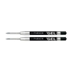 Parker® Gel-Ink Refills, Medium Point, 0.7 mm, Black, Pack Of 2 Refills