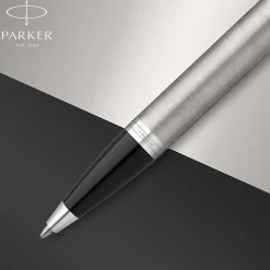 Parker® IM Ballpoint Pen, Medium Point, 0.7 mm, Silver Barrel, Blue Ink